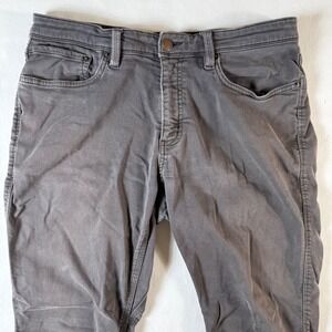 DUER DU/ER Jeans Mens 34x32 Performance Denim Jeans Gray Slim Fit Tapered